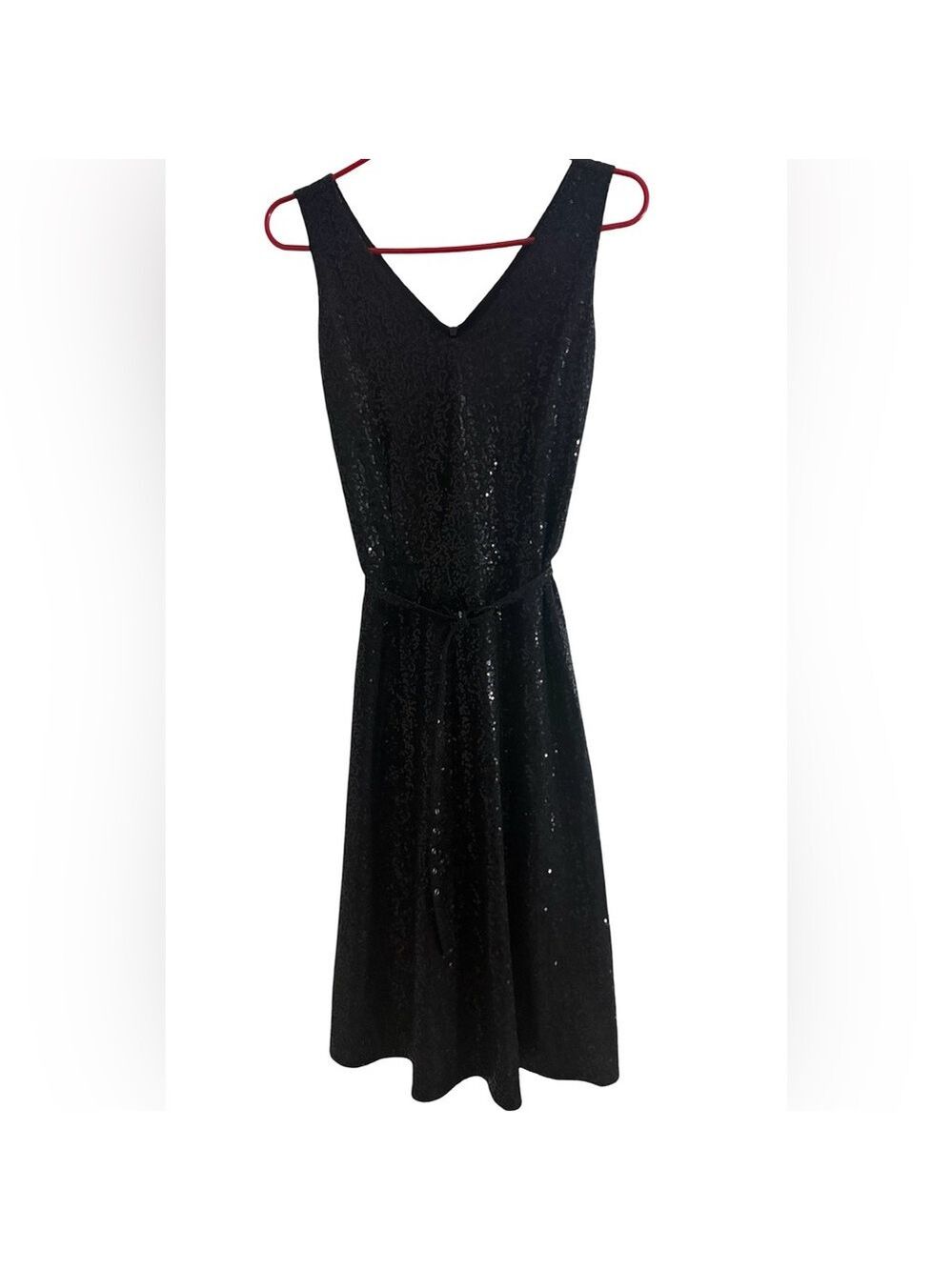 Doncaster England Sequin Cocktail Dress Black Sz 6 $350 Rare Vintage NWT